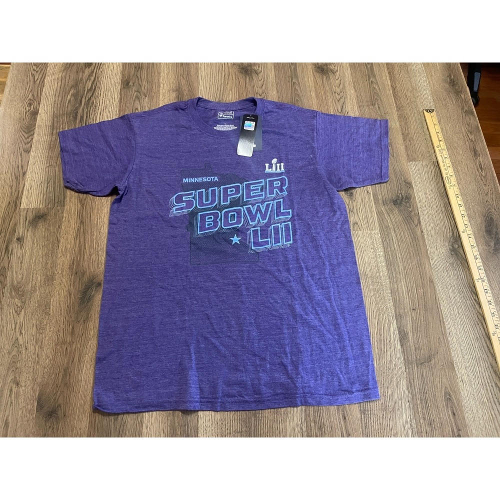 NFL Team Apparel Shirt, Mens Large, Minnesota Super Bowl LIII Pro Line